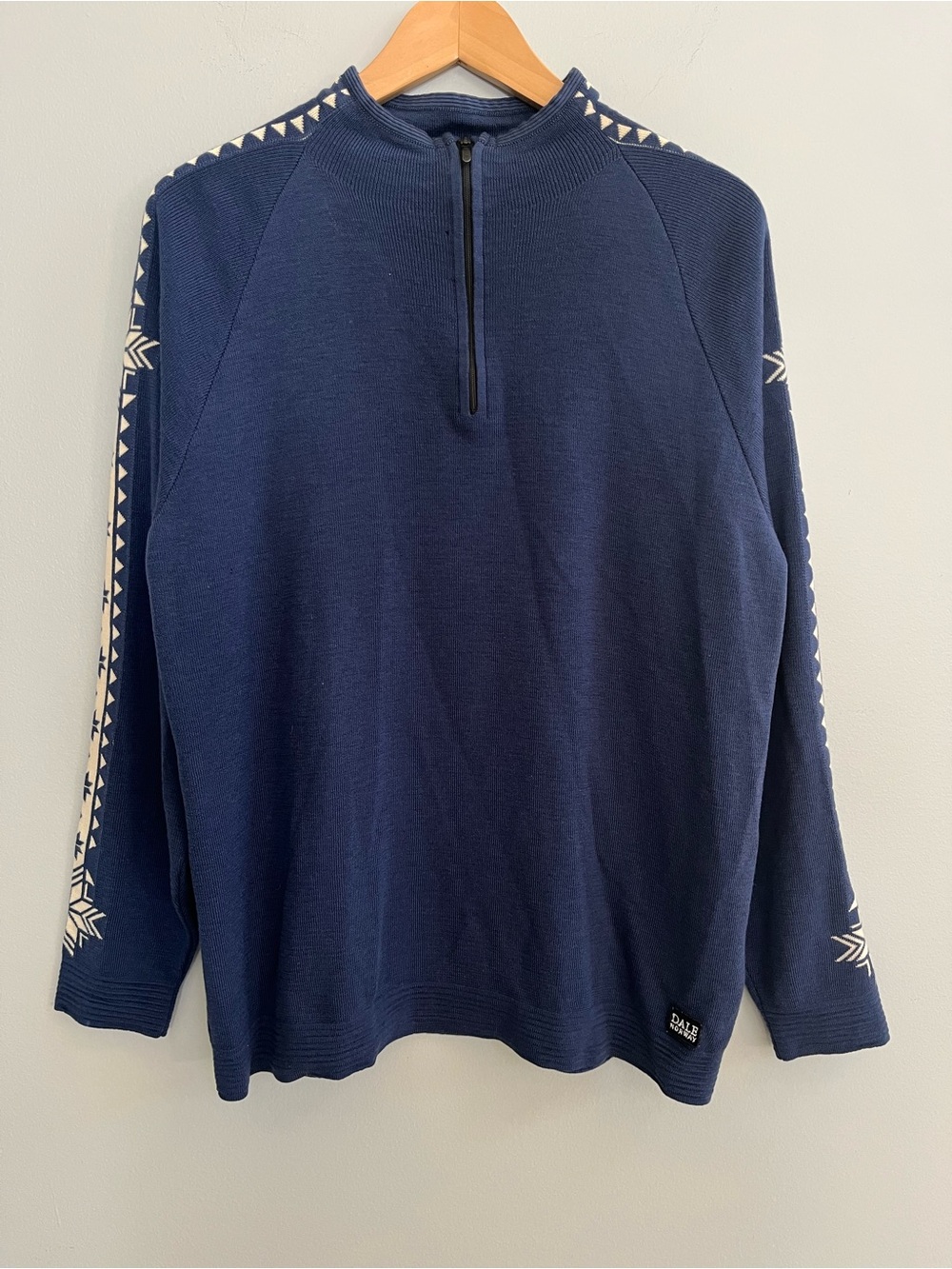 Dale of Norway Men’s Geilo Quarter Zip Pullover Merino Wool Sweater Size Medium